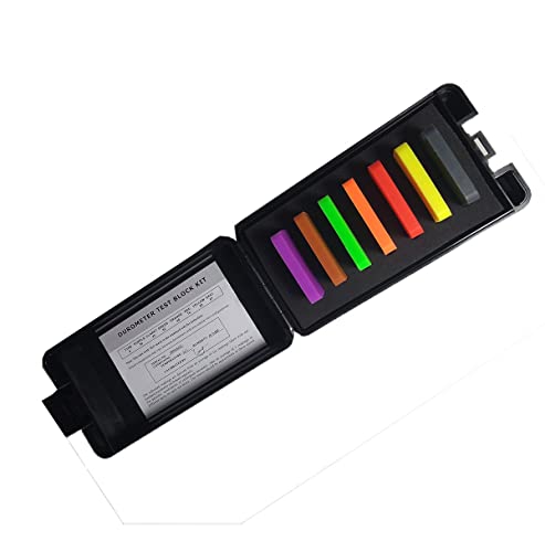 Cnyst Hardness Test Block Kit For Durometer Type A With 7 Different Color Block Hardness Testing Block #TOP20