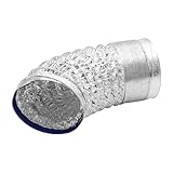 KOMBIUDA Tubo Flexible de Aluminio Resistente al Calor Doble Diámetro para Ventilación Extracción y Conductos Hvac Cocina Baño Invernadero