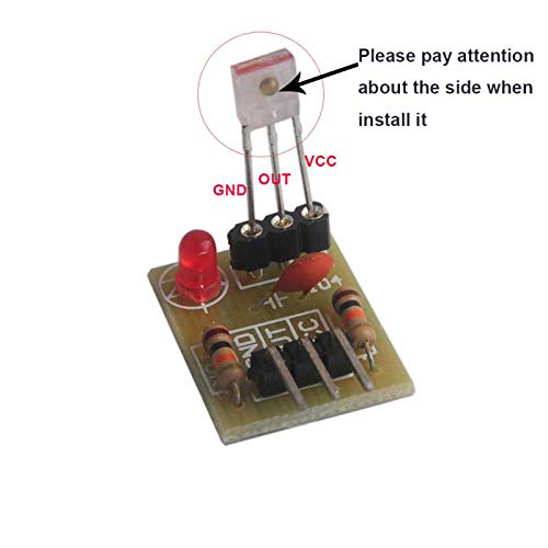 Geekstory 5V Laser Receiver Sensor Detection Module Non-Modulator Tube for Arduino Geekstory(Pack of 5)