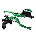 Poignées de pompe de frein de moto de 22mm Réservoir Maître cylindre hydraulique Kit de levier Pour Kawasaki Pour Yamaha Scooter Vélo de sport (Vert)