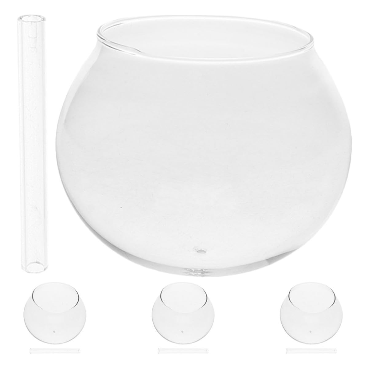 Carillón de viento de vidrio tubos decorativos para interiores y cúpula colgante GALPADA 4juegos