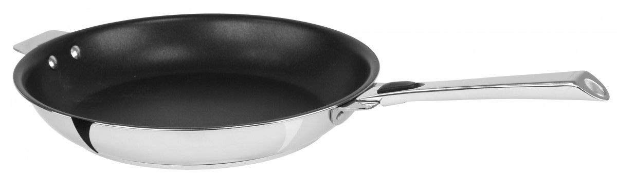 Cristel - P32QMPE - Poêle inox 32cm sans poignée amovible - Anti-adhérent Exceliss+ Collection Casteline