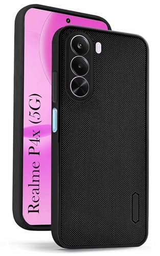 Image of Jkobi Rubberised Back Cover Case for Realme P4x (Textured Grip Design | Micro-Fiber Cloth Inside | Slim and Light Weight | Soft Touch and Feel)