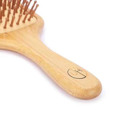 Image of Ultra Hold Wooden Paddle Hair Brush for Women & Men | Soft Bristles for Gentle Detangling & Styling | Cushioned Hair Brush Comb With Bamboo Bristles | Detangling, Hair Styling, Blow Drying, Non Static