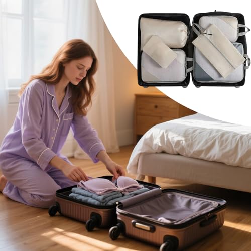 Kit de compresión para empacar cosméticos y ropa sin arrugas 4