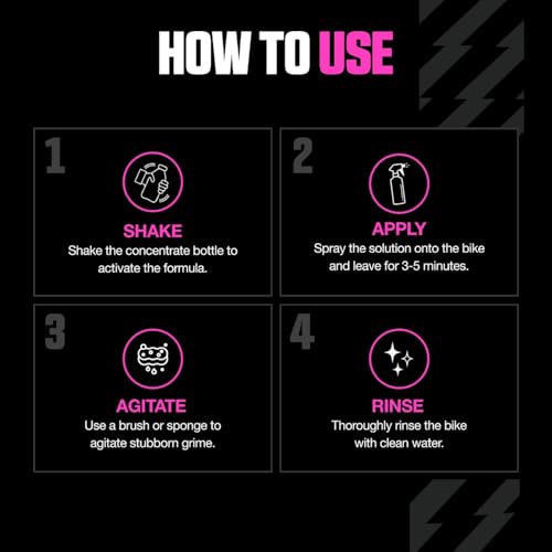 Muc Off Nano-Tech Motorcycle Cleaner Motorrad Reiniger 1 l - Hochwirksames, Biologisch Abbaubares Motorrad Reinigungsmittel Spray - Sicher auf Allen Oberflächen und für Alle Motorradtypen Geeignet