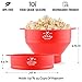 Zulay Microwave Popcorn Popper Bowl Maker with Lid - Collapsible, BPA-Free Silicone, Dishwasher Safe, Wide Spacious Size, No Oil Needed - Family Movie Night Supplies - Red