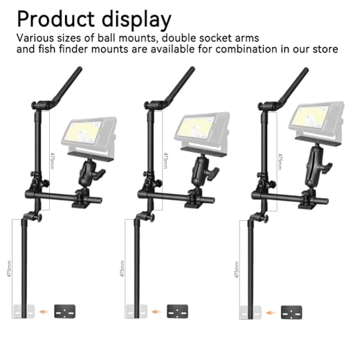Strg Transducer Bracket with Fish Finder Mount for Kayak/Boat, Livescope Fish Finder Transducer Mount for Garmin/Lowrance, Compatible with RAM Mounts C Size/1.5'' Double Socket Arm (Foldable) by Strg - Image 6