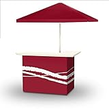 Best of Times CLASSIC BURGUNDY Portable Bar and 8 ft Tall Square Umbrella