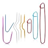 Multiusos: el soporte de punto de cable no solo mantiene tus puntadas fuera del camino, sino que la forma evita que se caigan de la aguja. Los diferentes tamaños serán útiles para muchos proyectos. Los soportes para punto de ganchillo tienen un cierre muy seguro en el extremo.