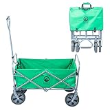 ジージーエヌ(G.G.N.) アウトドアワゴン キャリーワゴン 荷台容量100L 折りたたみ可能 レジャー キャンプ グリーン GN02CM001