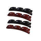 HONMEET 4個二重クリップヘアピン ヘアブレイダー 前髪クリップ ファッションヘアスリングツール 女の子 女性用ヘアアクセサリー