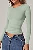 QINSEN Winter Long Sleeve Tees for Women Basic Cre... #2