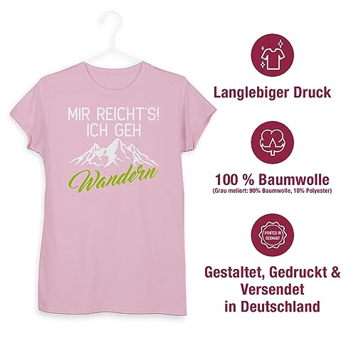 Foto von Shirt Damen - Hobby Outfit - Mir reicht's ich GEH wandern - M - Rosa - Geschenk Wanderer Wanderlust t-Shirts Frauen wandergeschenk Bergwandern t-Shirt Tshirt wandergeschenke t Shirts - L191