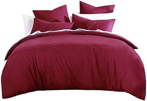 RUIKASI King Size Duvet Cover Set - Microfiber Kingsize Duvet Cover with 2 Pillowcases, Ultra Soft Bedding Quilt Cover with Zipper Closure, Dark Green
