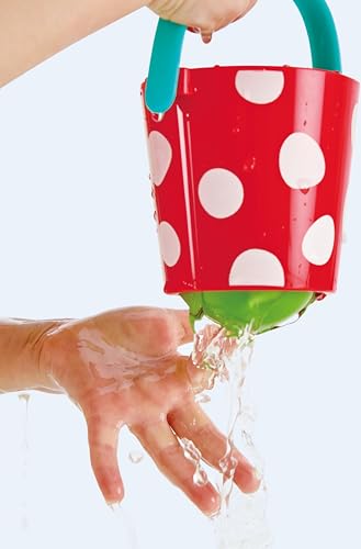 Hape Buntes Eimer Set – 3-teiliges Badespielzeug, Bunte Wassereimer mit Ablauf-System, Motorik und Hand-Augen-Koordination im Bad, BPA-frei, ab 12 Monaten
