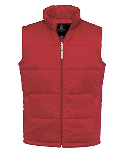 Anorak sans manches homme rouge B&C pour vos sorties automne