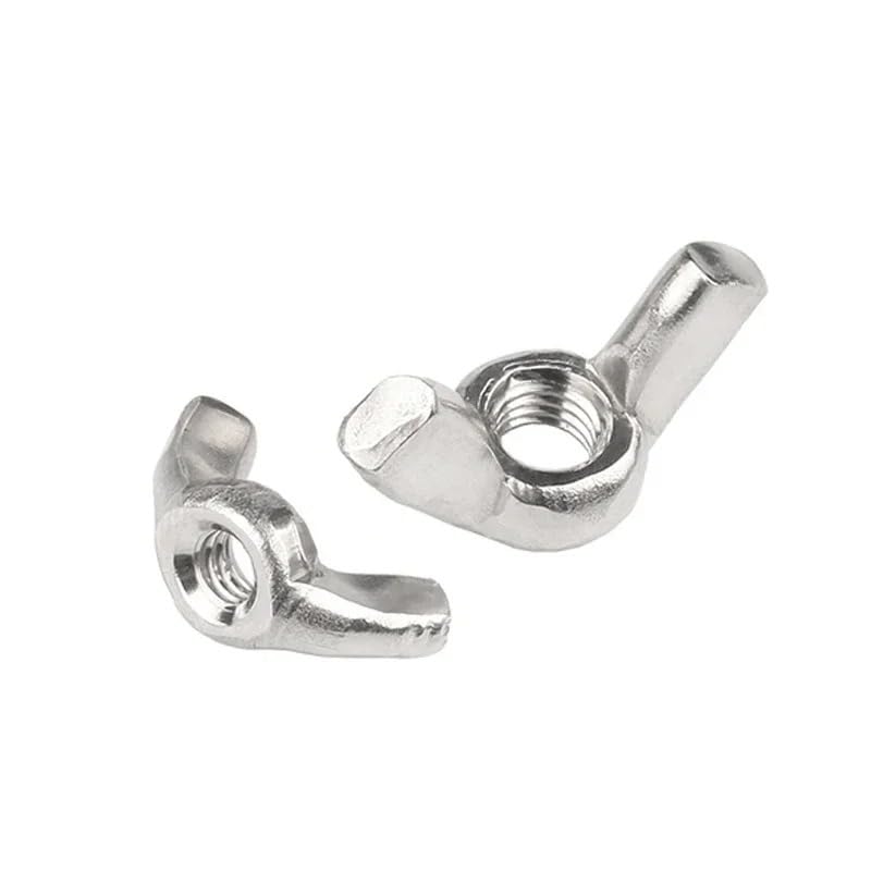 Wing Nuts 50Pcs Wing Nuts M6 M8 M10 Stainless Steel Tighten Hand a Nut Butterfly Nut Ingot(M6)