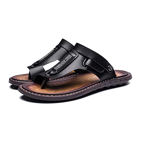 Koyike Herren-Hausschuhe Mit Korrektorfunktion,Bequem,Lässig,Behandlung Von Plattfüßen,Ballen-Korrektur-Strandschuhe,Atmungsaktiv,Zur Behandlung Von Plantarfasziitis (Color : Black, Size : 46 EU) Cover