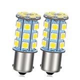 Ruiandsion 2pcs 1156 BA15S LED Light Bulbs Super Bright 5050 Chips 27SMD DC 6V LED Bulb for Reverse Turn signal Light,White