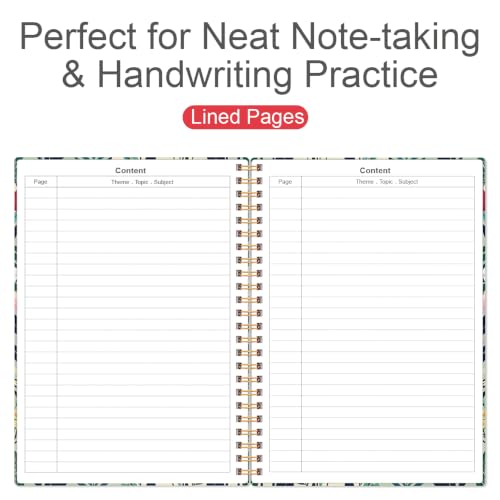 Cuadernos A5 de rayas Heveboik pack de 5 libretas florales para escribir 4