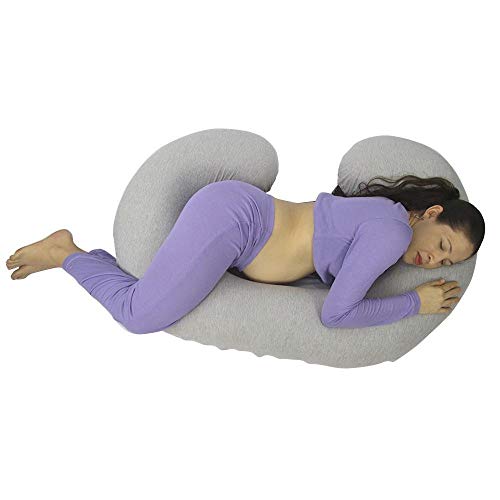 Travesseiro para Gestante BabyKinha Cinza Mescla