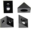 8PCS Black Angle Sharp Corner Bracket Connector for 6mm Slot Aluminum Extrusion Profile 2020 Series (Angle Corner-8PCS)