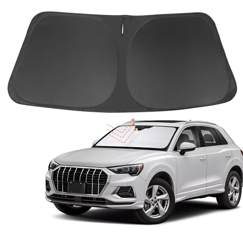 YYCKE Windshield Sun Shade Accessories Compatible with 2019-2024 2025 Q3 for Audi Foldable Sunshade...