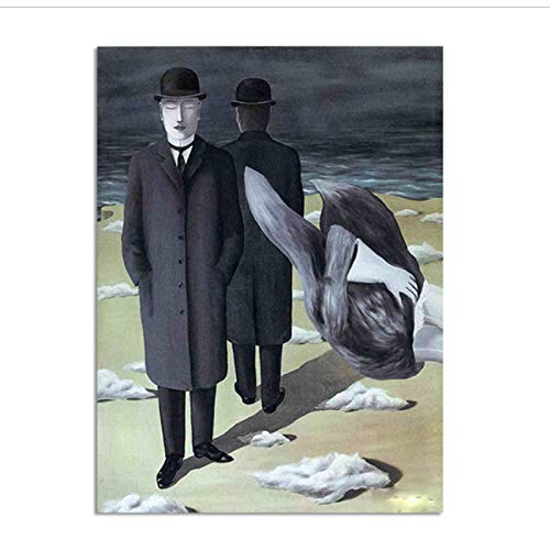 Magritte Artist Surrealist Painting Print Canvas El significado de la noche Imagen de arte de pared Cover
