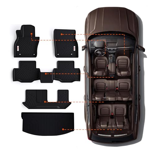 Tesson All-Weather Floor Mats & Trunk Set for Mazda CX-90 & CX90 PHEV (2024-2026) 8-Seat
