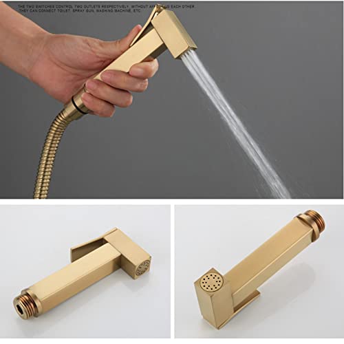 Douchette de toilettes en laiton or brossé chic et durable
