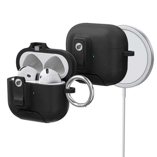 【Anello metallico staccabile】Fissalo facilmente a zaino, chiavi o moschettone per un trasporto sicuro e senza mani. Questa portabilità aggiuntiva garantisce che la custodia AirPods sia sempre a portata di mano e meno probabile che venga smarrita.