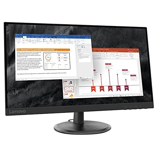 Lenovo C27-30 27" Full HD WLED LCD Monitor - 16:9 - Raven Black