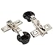 2 Pack 26mm Soft Close Hydraulic Hinges, Damping Hinge for Glass Cabinet Doors, Soft Closing Furniture Hinge (Full Cover)