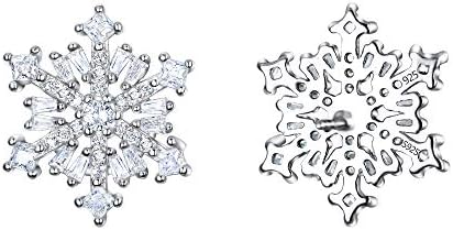 Sneeuwvlok Winter Oorbellen - Roségoud Verguld Zirkonia - Snowflake