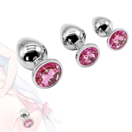 FW11-3 Piezas De 3 Tamaños De Acero Inoxidable Kits De Entrenador - Principiante Starter Set (Pink） Plṹg ậnậl tậpṑn ậnậlṧ bṹtt plậy plṹgṧ ậnậlplṹg ậnậleṧ bṹttplṹgṧ juḡuḝtḝ anaḬḝs ḿuĵḝr