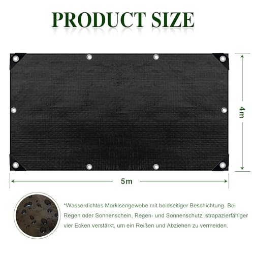 Lona impermeable 180 g/m² lona robusta y multiusos para coche 3
