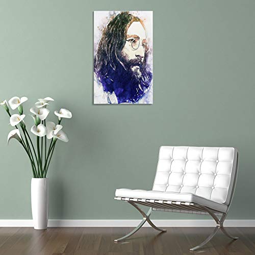 rongtao John Lennon Poster décoratif sur toile 50 x 75 cm - Les Beatles, Paul McCartney, John Lennon, RIngo Starr, George Harrison rongtao John Lennon Poster décoratif sur toile 50 x 75 cm – Image 6