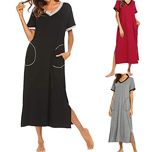 Chemise de nuit surdimensionnée en coton anti-transpiration pour un sommeil frais et réparateur