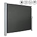 Produktbild Aufun Seitenmarkise Ausziehbar 200 x 300 cm Sonnenschutz für Balkon Terrasse Garten Camping, Polyester Sichtschutz Windschutz Markise, Anthrazit