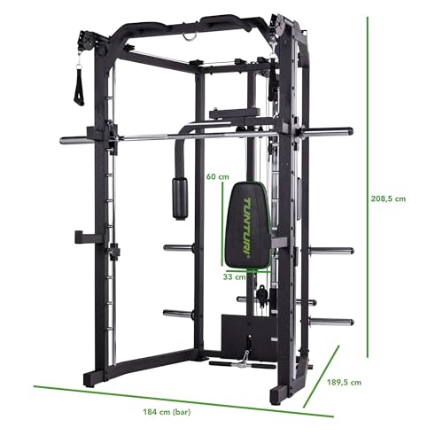 Tunturi Full Smith Machine SM80 Multigym Pulley Pull Up Bar Butterfly - Image 6