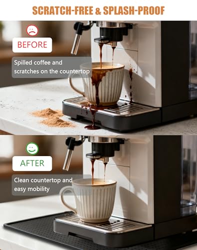 Premium Silicone Coffee Machine Mat 48x30cm - Heat Resistant Countertop Protector for De Longhi, Philips, Siemens, Breville, and Ninja Appliances - Image 4