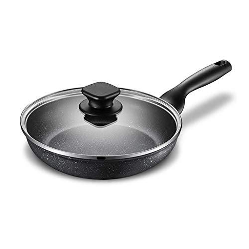 Sartén Wok, Cocina de inducción a Gas Sartén Universal Antiadherente de Alto Rendimiento, Sartén con Tapa, Sartén con Mango Largo