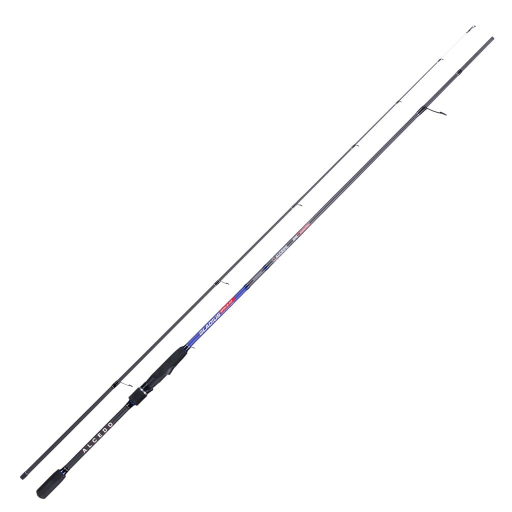 Alcedo Gladius Spin Canna da Pesca Spinning in Carbonio MH, 2,10 m o 2,40 m, Azione 7-28 g, Anelli K, Portamulinello a Vite, Impugnatura EVA, Ideale Acqua Dolce e Mare