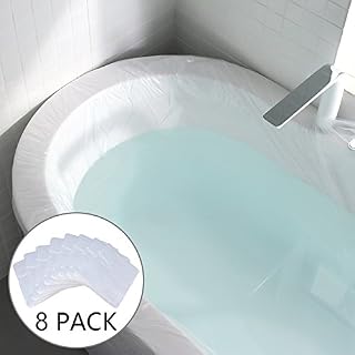 8 Pack Ultra Large Disposable Bathtub Bag Film Giant Bathtub Cover Liner