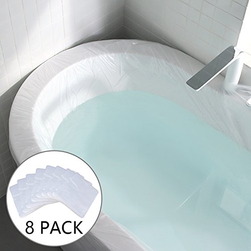 8 Pack Ultra Large Disposable Bathtub Bag Film Giant Bathtub Cover Liner