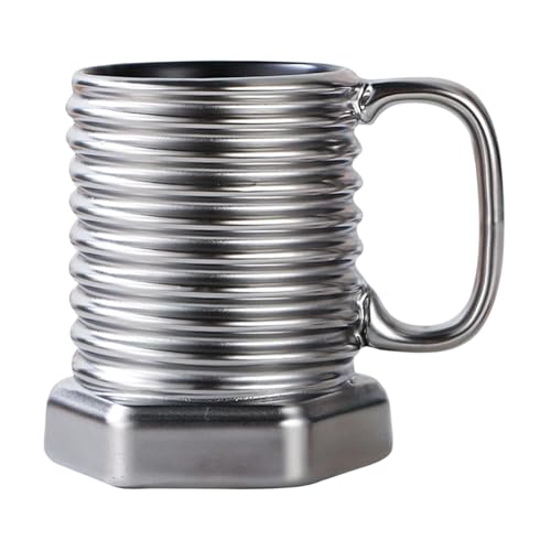 Taza de café de cerámica, 380 ml, interior negro, tazas de cerámica de cacao caliente, para capuchino, leche, cacao, vino, cerveza, cocina, cafetería, restaurante, hogar, cumpleaños