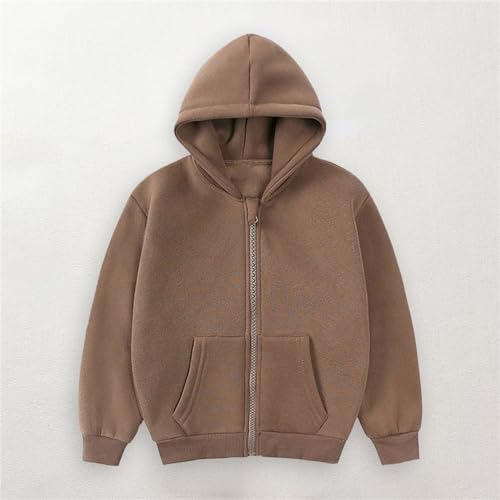 Trooper Tech Jaquetas infantis para bebês, manga comprida, gola redonda, cor sólida, com zíper, com