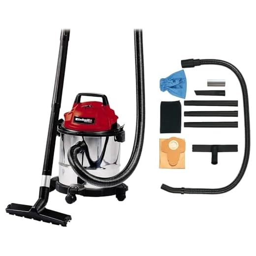 Einhell Aspirateur eaux et poussières TC-VC 1812 S (1250 W, Cuve 12L, Livré avec accessoires)