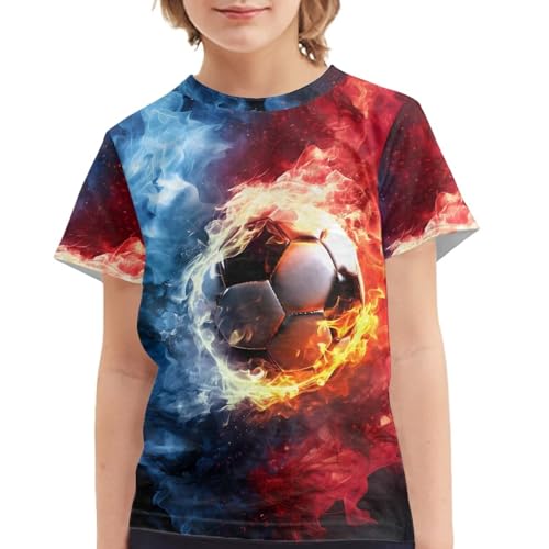 Image of JEOCODY Boys Girls Graphic Tees Funny 3D Printed Short Sleeve T-Shirts 3-16T